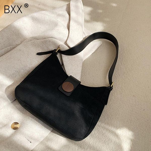 

cross body [bxx] simple scrub pu leather shoulder bags for women 2021 winter handbags trend designer women's luxury bag hp182