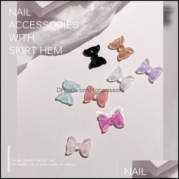 

decorations salon health & beauty20pcs/bag 3 sizes q-elastic soft candy colorful bowknot floating bow tie diy aessories with skirt hem nail, Silver;gold