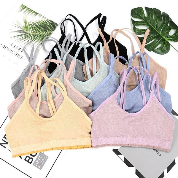 

comfort sports push up bras cotton underwear wireless breathable bralette lingerie semaless bra vest for women brassiere, Red;black