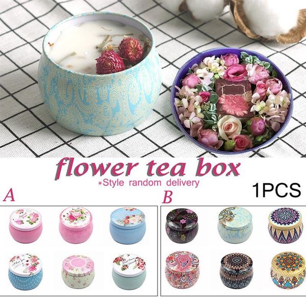 

gift wrap iron rose tea storage box pot candle candy cookie jar random model beauty wedding party decor package