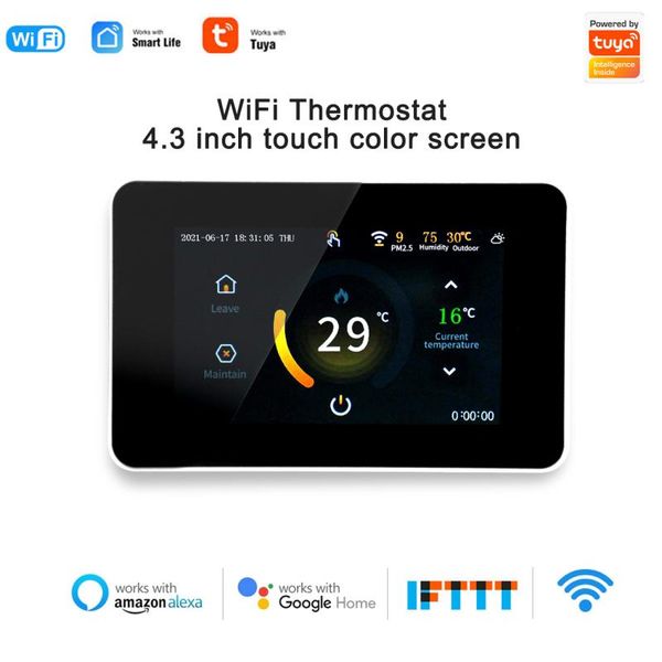 

smart home control tuya wifi thermostat electric floor heating water/gas boiler temperature remote controller works for alexa google