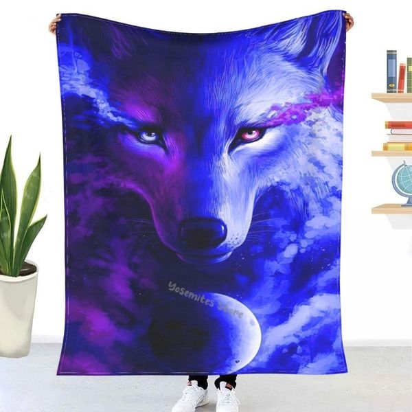 

blankets wolf throw blanket sherpa bedding soft