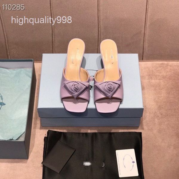 

slippers high end quality women's shoes summer leather thin heel womanly temperament high-heeled flip flops, Black
