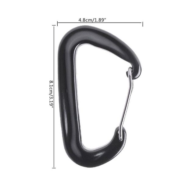 

aviation aluminum d shape carabiner 12kn hammock safety clasp climbing buckle aviation jllbcn