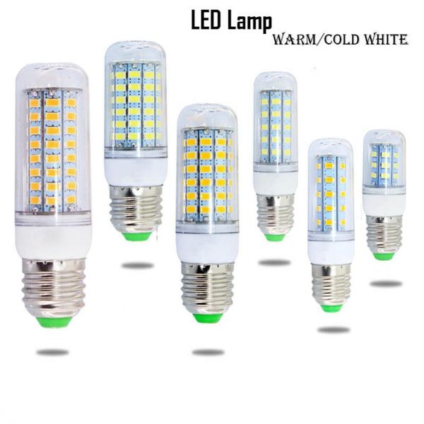 

bulbs 10pcs e27 led lamp e14 bulb smd5730 220v corn 24 36 48 56 69 72leds chandelier candle light for home decoration