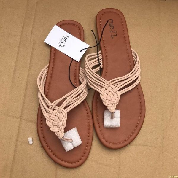 

slippers 2021 women flat sandals shoes woven wedge ladies beach summer slingback flipflops, Black