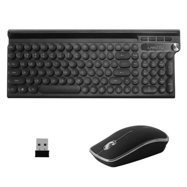 

keyboard mouse combos 2.4g wireless and usb optical office mause set rechargeable gaming keypad mice for lappc