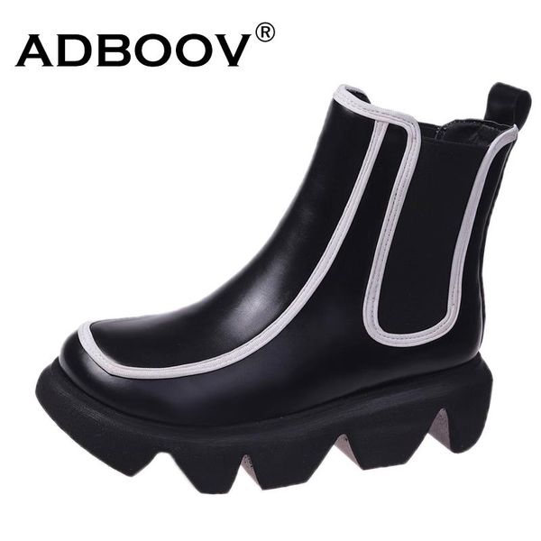 

boots adboov fashion women ankle shoes ladies paltform motorcycle, Black