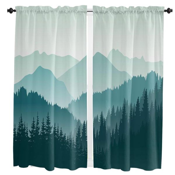 

curtain & drapes mountains jungle silhouette for living room kids bedroom kitchen window curtains home essentials interior
