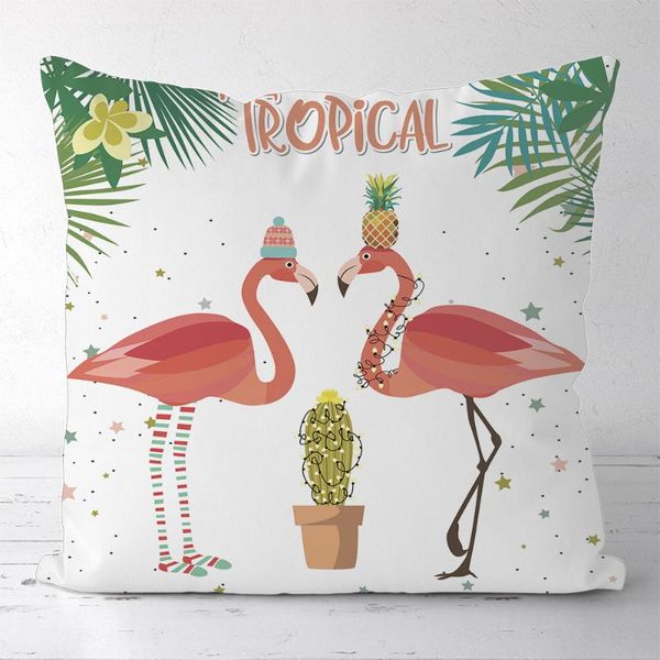 

pillow case custom beautiful flamingos square pillowcases cover decor for sofa bed room cushion 45x45cm(one side)21-0829-50-82