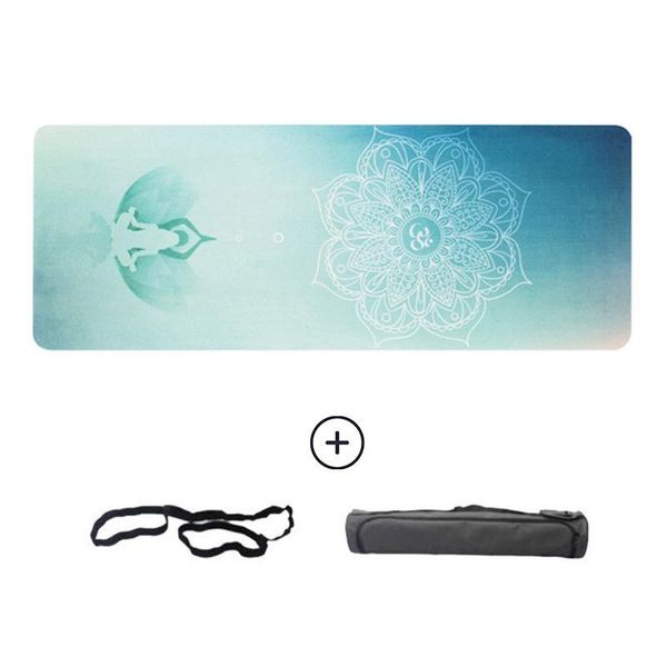 

yoga mats color printing mat natural rubber environmental friendly exercise non-slip suede plus large fitness blanket