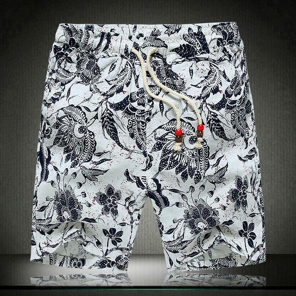 

2021 new men's froral shorts men print beach shorts mens casual board men 5xl6xl 36 38 40 42 43 44 plus size hipping, White;black