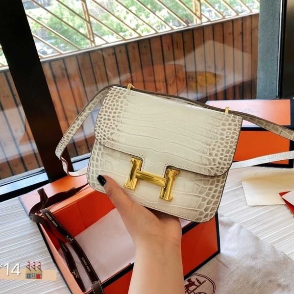 

wholesale shoulder bag 2021 messenger one h-button stewardess leather women's small square bag ba d luxuryss designerss yw