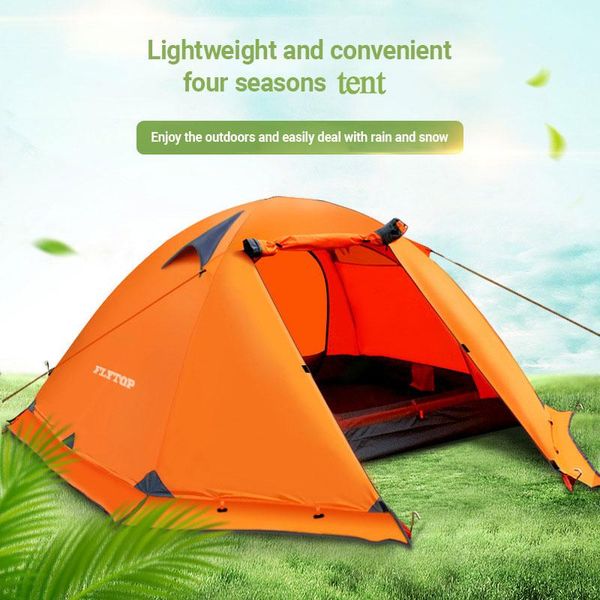 

outdoor waterproof 2 person camping tent portable aluminum pole windproof travel tent lightweight fishing hiking backpackingtent
