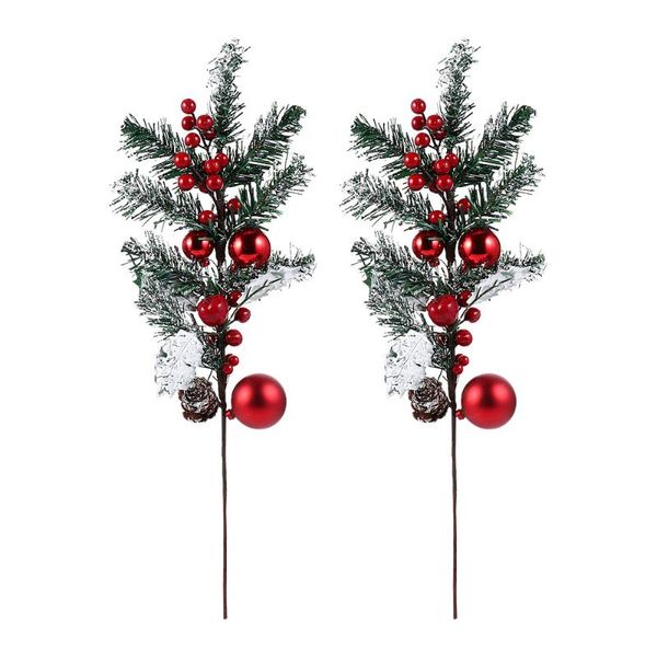 

2pcs pine pick lovely durable fake plant decoration for party