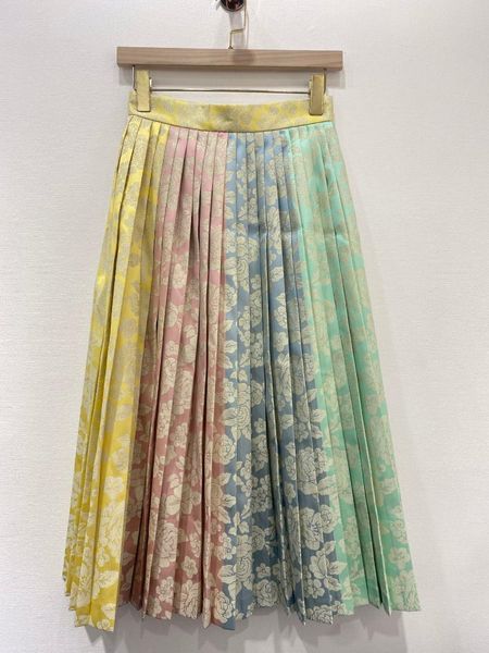 

skirts 2021 women fashion stitching printed pleated skirt 0509, Black