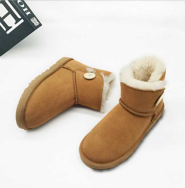 

boots 2021 ankle women shoes woman australia snow winter leather fur bot big size black red pink