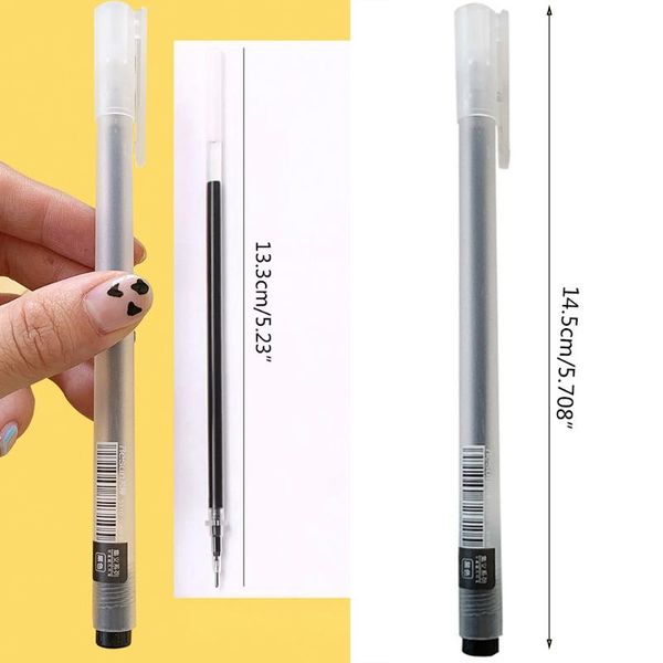 

gel pens pack of 10 durable black ink pen set refillable ideal for students teens teacher office women men