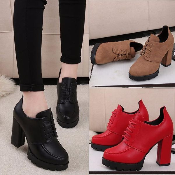 

dress shoes high-heeled children's tide english wind small ladies 2021 spring women's, Black