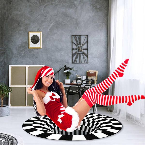 

carpets 3d vortex illusion rug print optical areas carpet floor pad non-slip doormat mats for home drop