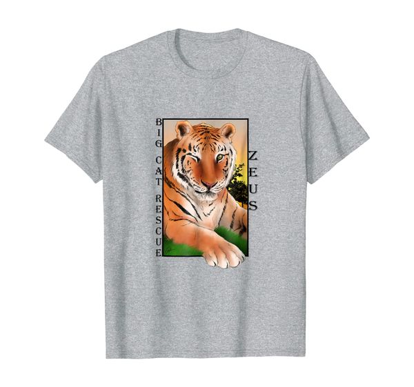 

zeus tiger sunset t-shirt, White;black