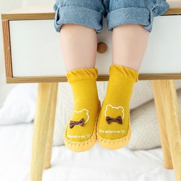

first walkers born baby cartoon girls boys anti-slip socks slipper shoes boots unisex