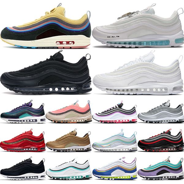 

97 running shoes triple white black sean wotherspoon bred university red jesus shoe silver bullet bright citron easter men women trainer spo