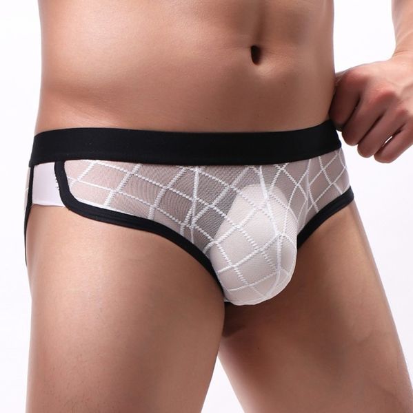 

new style men's cool and breathable diamond mh triangle underwear, Black;white