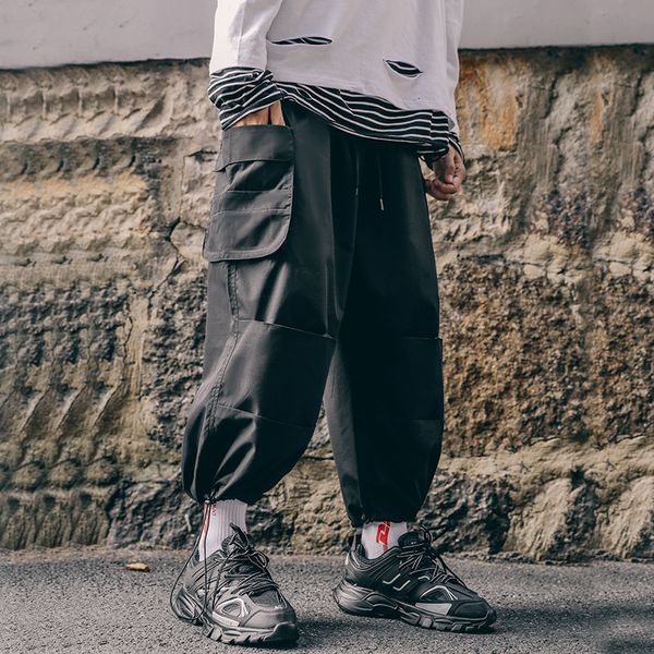 

2021 new overszied sweatpants men casual pants harajuku weather printed female drawstring trousers rcr8, Black