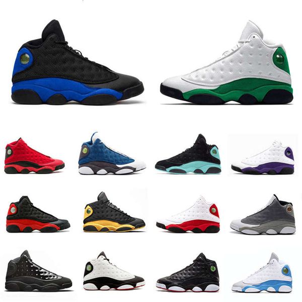 

reflective hyper royal he got 13 mens basketball shoes island lucky green love respect 13s singles day men sports designer sneakers, Black