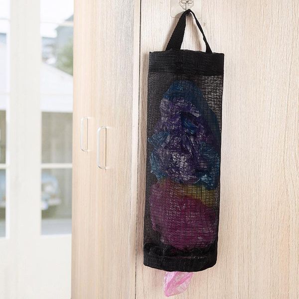 

storage bags mesh garbage bag holder dispensers folding hanging recycling grocery pocket containers for home and chicken do