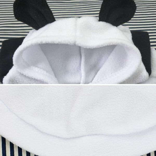 

dog apparel with hat pography prop pet supplies plush durable outwear soft warm cosplay button panda custome autumn winter clothes