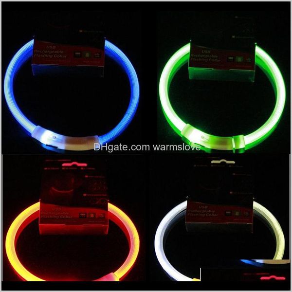 

usb charge pets dog collar led outdoor luminous safety pet dog collars light adjustable led flashing puppy collar pet supplies dbc dsy nuhr6