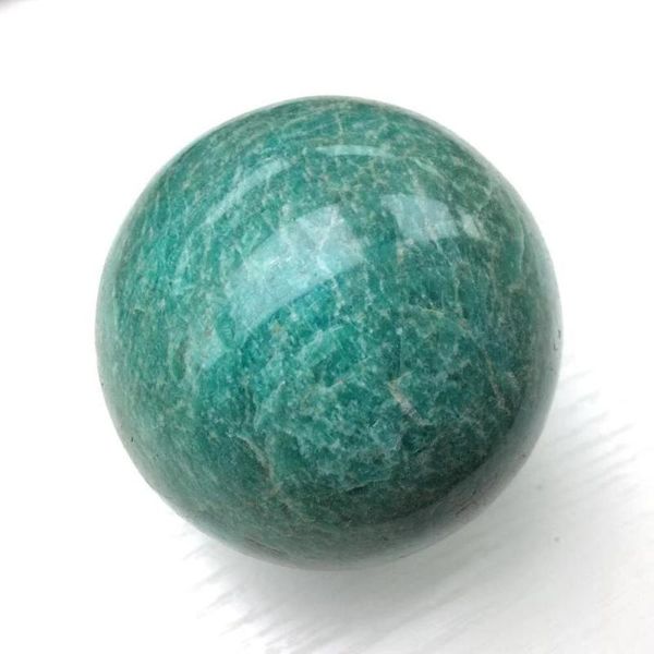 

decorative objects & figurines natural amazonite quartz sphere healing crystal ball feng shui crafts home decoration