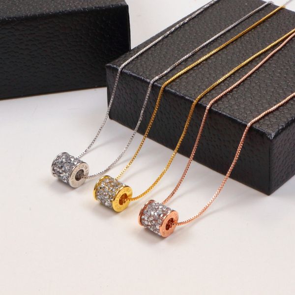 

roman numeral small waist broken diamond necklace japanese and korean fashion simple accessories versatile clavicle, Silver