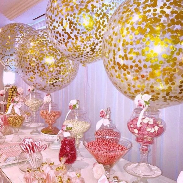 

extra large round emulsion balloon 36 inches aluminum foil sequins lift off blasting balloon gold plus silver sequin