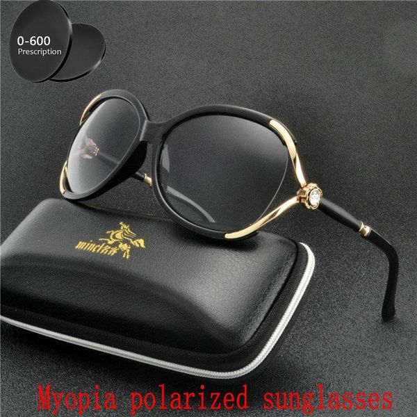 

2021 custom made myopia minus prescription lens mirror square goggle eyewear women butterfly polarized sun glasses uv400 fml, White;black