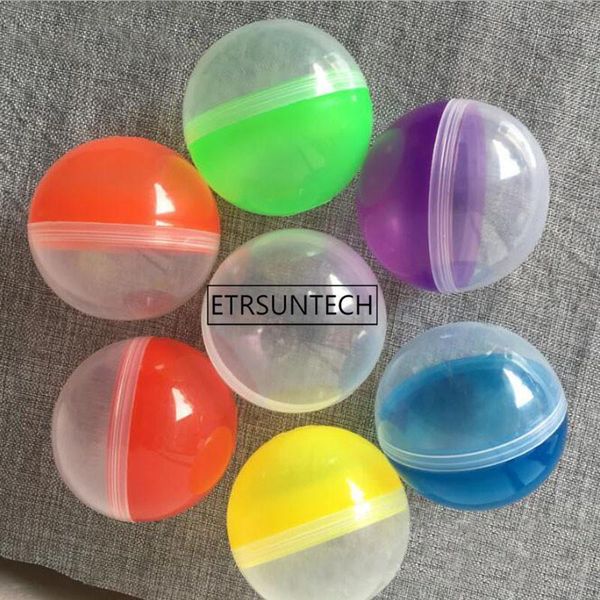 

gift wrap 100mm big plastic empty 10cm round for toys 4" half clear color plasitc ball container1