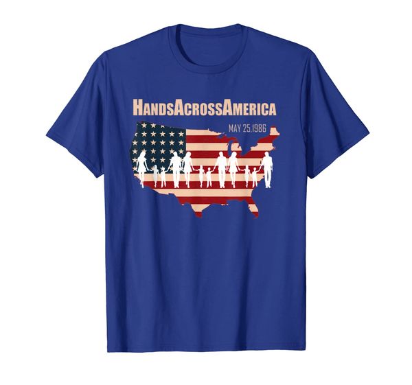 

hands across america tee t shirt for mens womens, White;black