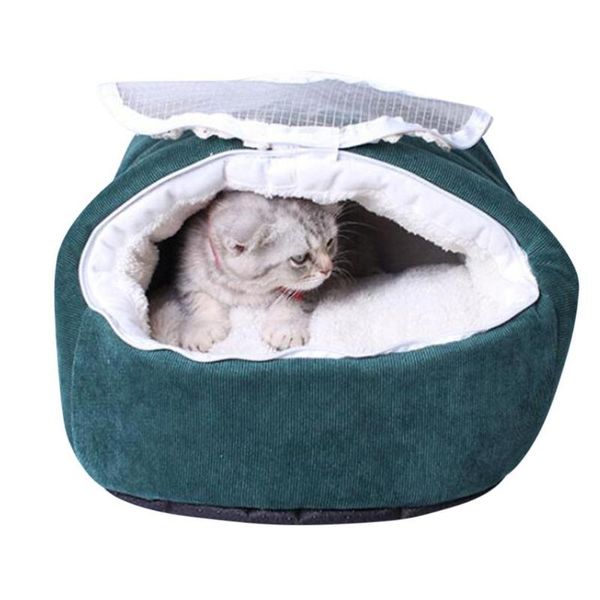

cat beds & furniture dual use soft plush dog bed kennel pet house for puppy dogs small animals mat
