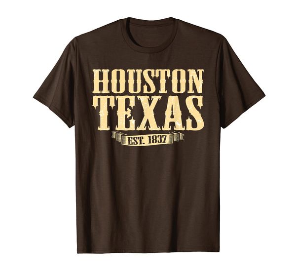 

houston texas est. 1837 the lone star state texan usa t-shirt, White;black