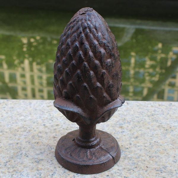 

decorative objects & figurines vintage cast iron footed pine cone with round base home garden tabledecor metal acorns sculptures heavy d