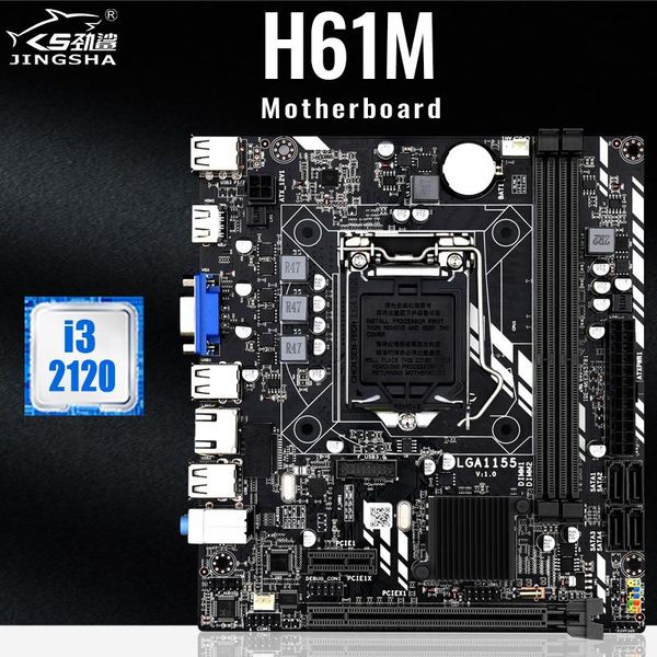 

motherboards lga 1155 motherboard set for intel core / i3 pentium celeron lga1155 ddr3 m-atx with i3-2120 cpu