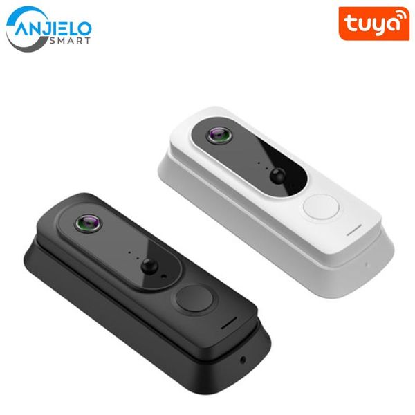

anjielosmart tuya wireless video doorbell wi-fi weatherproof doorbell camera with chime motion activated alerts and night vision