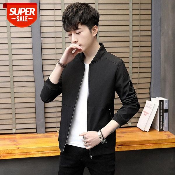 

men's jacket casual slim thin fashion neutral collar #xv2h, Black;brown