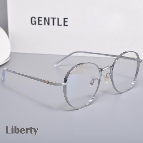 

fashion sunglasses frames itanium alloy round eyeglasses frame optical gentle liberty prescription men women reading glasses, Black