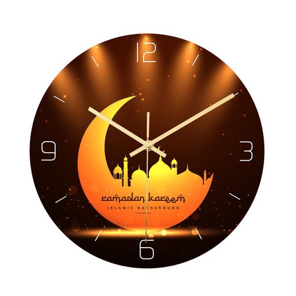 

wall clocks quartz fashion watches ramadan festival metal islamic clock artislamic home decor