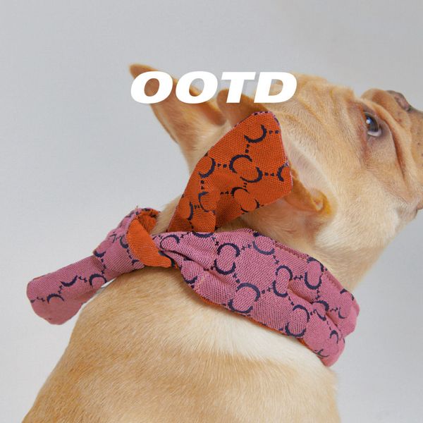 Alta Qualidade Animais de Estimação Bib Cachecol Carta Impressão Pet Bandanas Cães Vestuário Verão Cães Cool Bibs Supplies