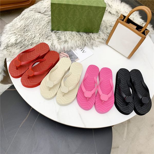 Damen-Hausschuhe, Designer-Strand-Flip-Flops, Badezimmer-Slipper, klassische Schnalle, dekorative Sandalen, Plateauschuhe, flache Jelly-Damenschuhe, High Heels, 35–42