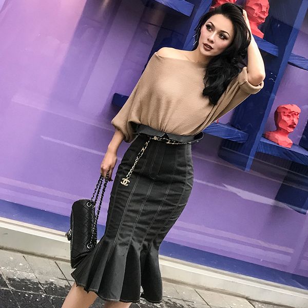 

le palais vindima elegant autumn patchwork denim sai rise bachelor opening vintage high street belt 5i46, Black